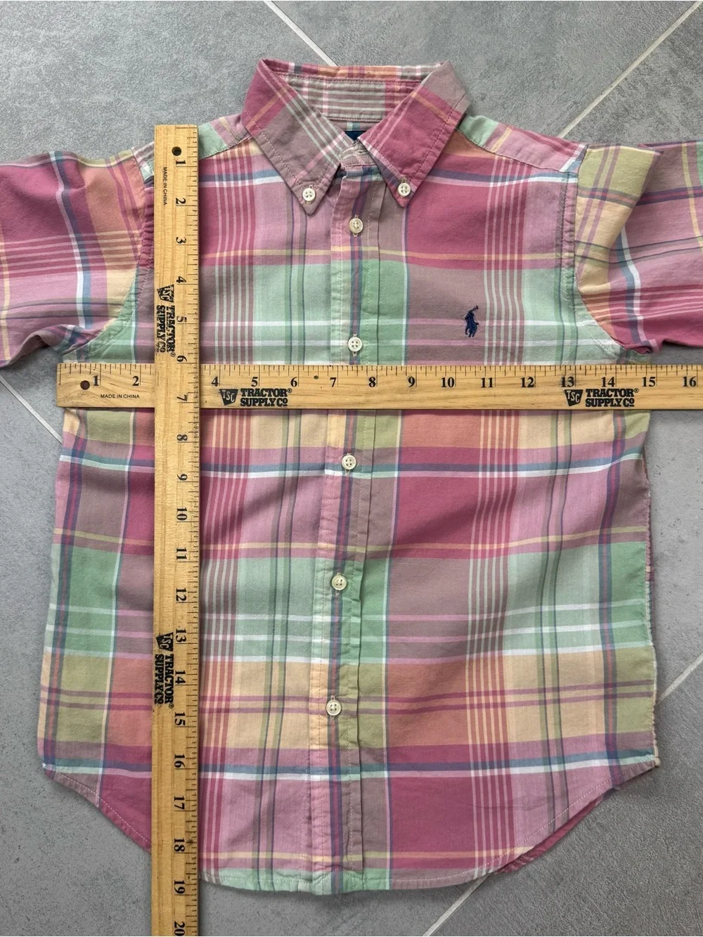 Polo by Ralph Lauren Boy’s Pink & Green Plaid Button-Down Shirt